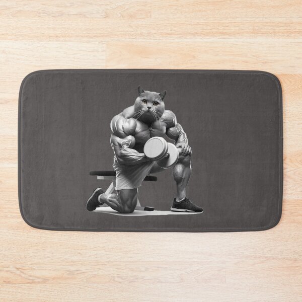 Item preview, Cat slave - The Muscular cat - Hustle for that muscle - Cat meme designed and sold by mamacub.