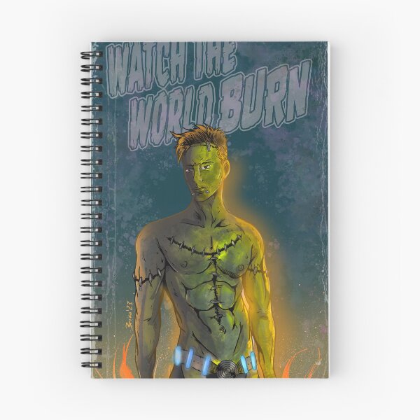 Aperçu de l'œuvre Regardez le monde brûler - All Boy Monsters Frankenstein créée et vendue par cerealcreatures.