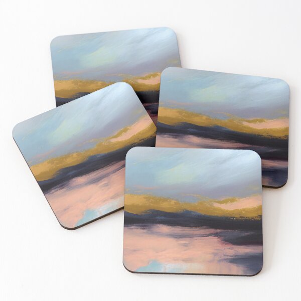 Item preview, Pink Sunset Over Lake Abstract Colorful Landscape  designed and sold by DEC02.