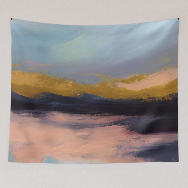 Item preview, Pink Sunset Over Lake Abstract Colorful Landscape  designed and sold by DEC02.