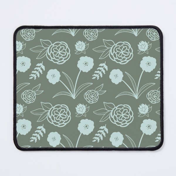 Item preview, Moss Green Floral Pattern designed and sold by makell-creates.