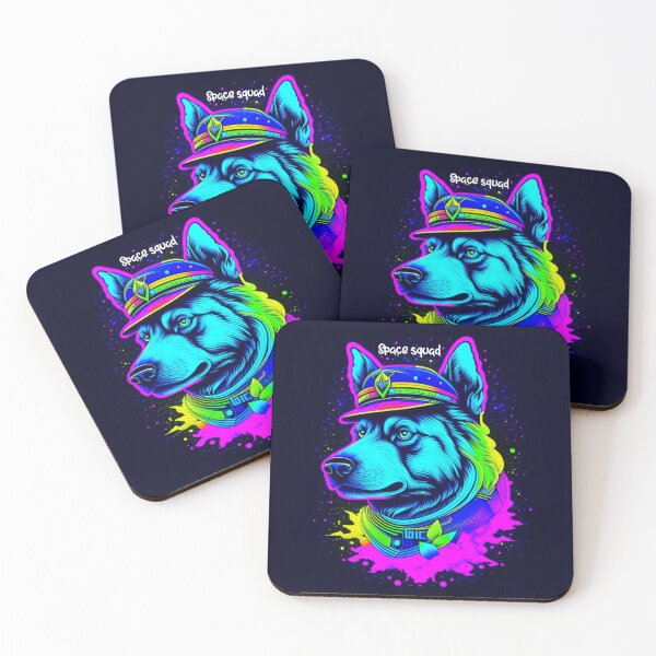 Item preview, Brave German Shepherd space police psychedelic design designed and sold by PuppyFriend.