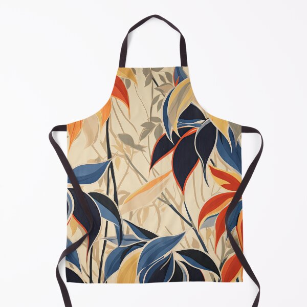 Item preview, Yellow, Orange, Golden Leaves Mid-century Modern Style Fall Autumn Art designed and sold by DreamyDaisy.