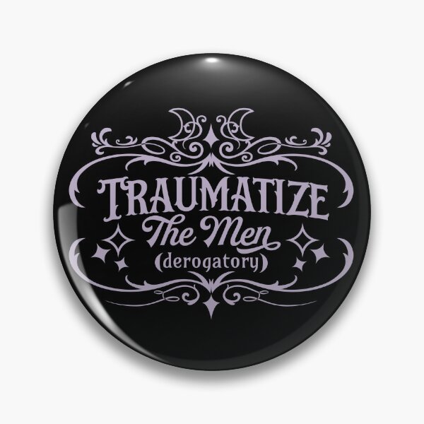 Item preview, Traumatize the Men (Lilac on BLK) designed and sold by Caffinatedkitti.
