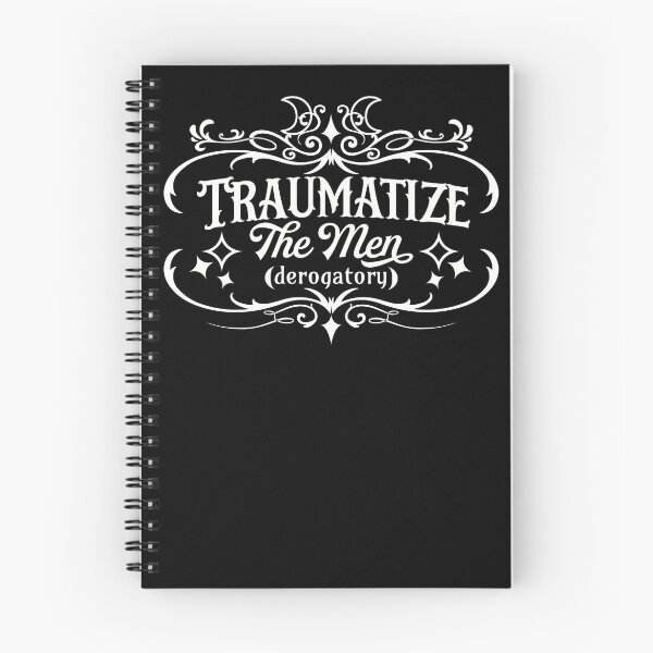 Item preview, Traumatize the Men (WHT on BLK) designed and sold by Caffinatedkitti.