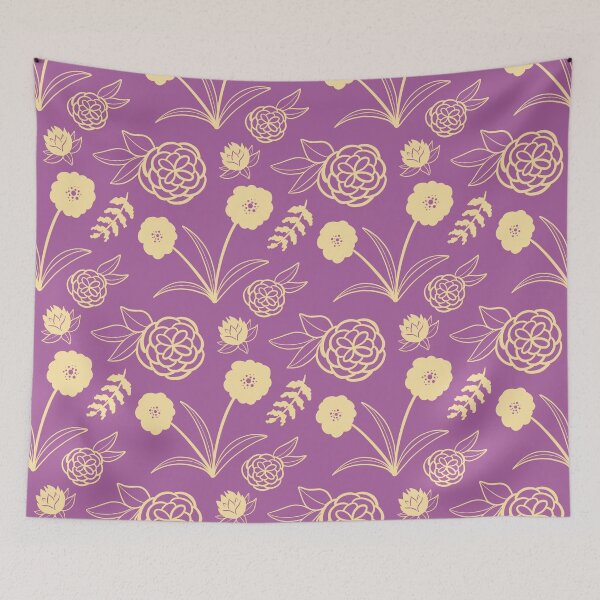Item preview, Violet Floral Pattern designed and sold by makell-creates.