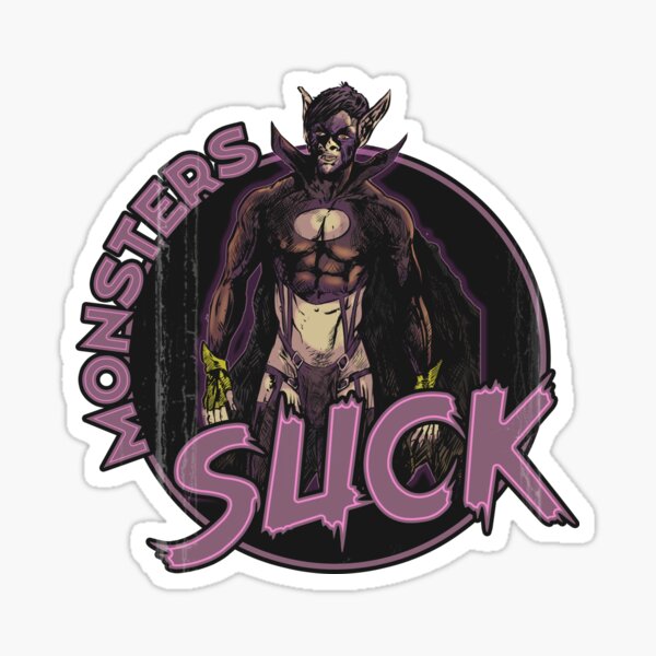 Kid Dracula Monsters Suck Vintage Edition Sticker