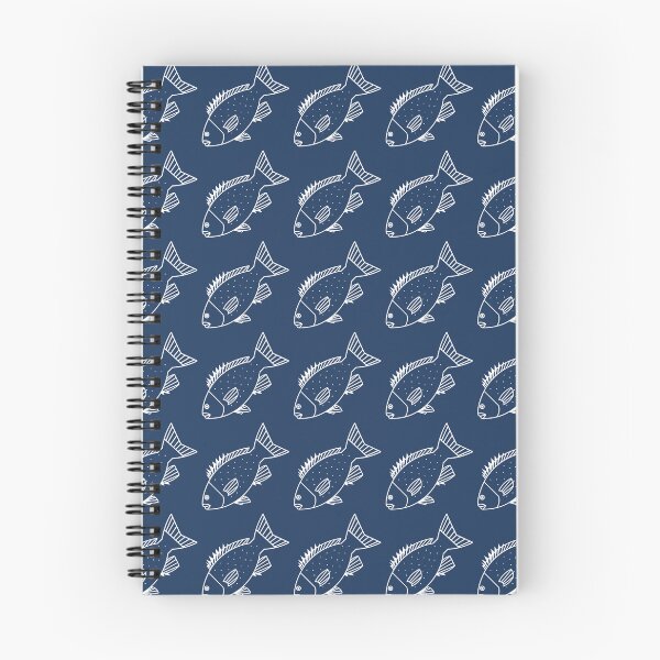 Item preview, Kawaii Bluefish in White on Ocean Blue designed and sold by fruttidimare.