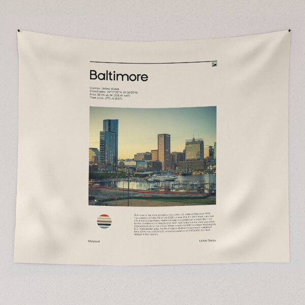 Item preview, Visit Baltimore, United States (Travel poster) designed and sold by RabbitK.