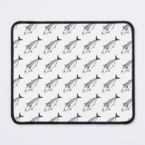Item preview, Cute Bonito Fish in Black and White designed and sold by fruttidimare.