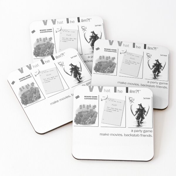 Item preview, What The Film?! a party game. make movies. backstab friends. designed and sold by LethalChicken.