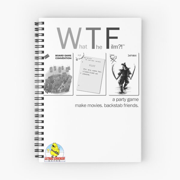 Item preview, What The Film?! a party game. make movies. backstab friends. designed and sold by LethalChicken.
