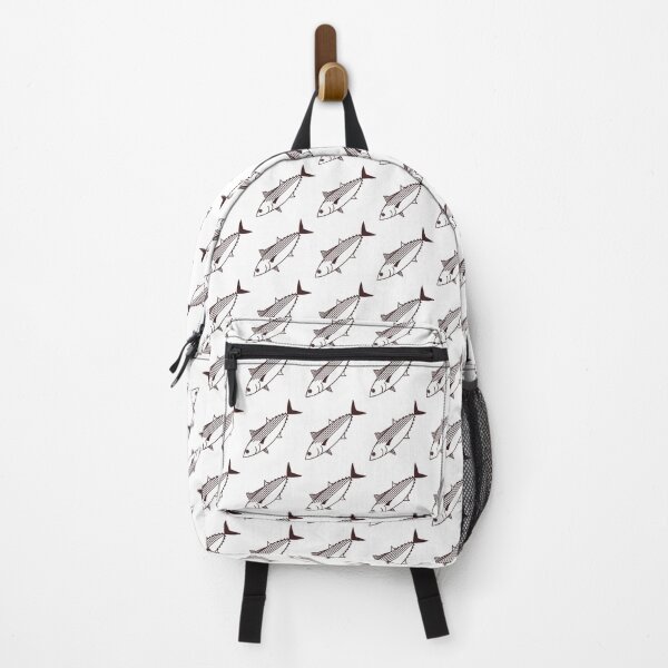 Item preview, Cute Bonito Fish in Maroon Brown and White designed and sold by fruttidimare.