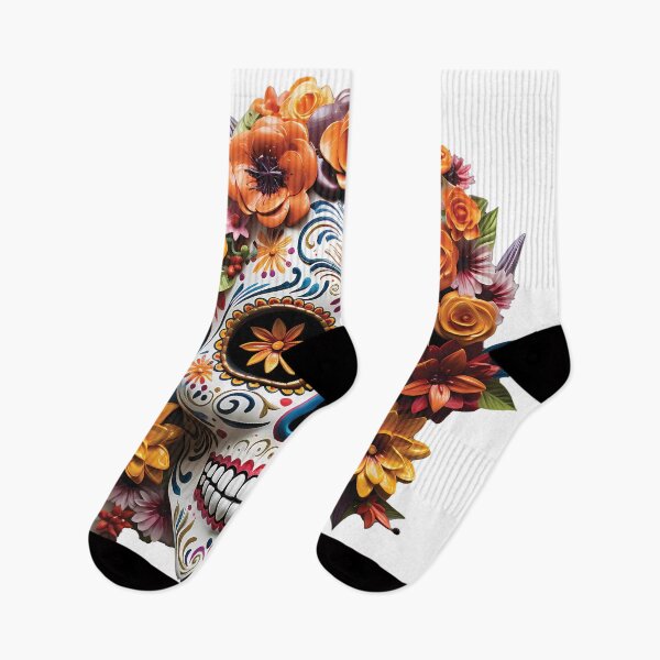 Item preview, Vibrant Day of the Dead mask Marigolds designed and sold by cooeeman.