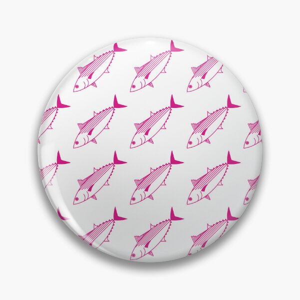 Item preview, Cute Bonito Fish in Hot Pink and White designed and sold by fruttidimare.