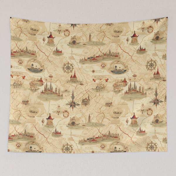 Item preview, Artistry in Antique Maps designed and sold by natthaaekf.