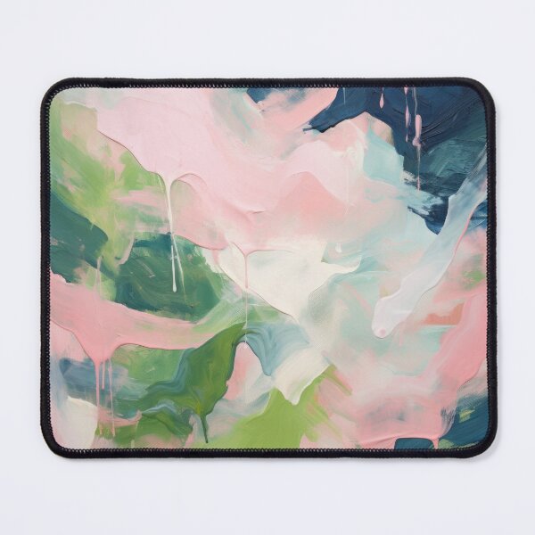 Item preview, Pastel Colors Modern Abstract Art Pink Blue Navy Green Acrylic Painting designed and sold by DreamyDaisy.