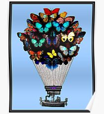 BUTTERFLY BALLON: Vintage Segelschiff Malerei Drucken Poster