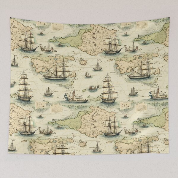 Item preview, Antique Map Masterpiece designed and sold by natthaaekf.