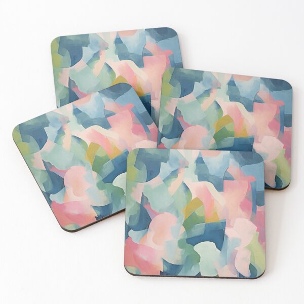 Item preview, Colorful Abstract Painting Pink Blue Navy designed and sold by DreamyDaisy.