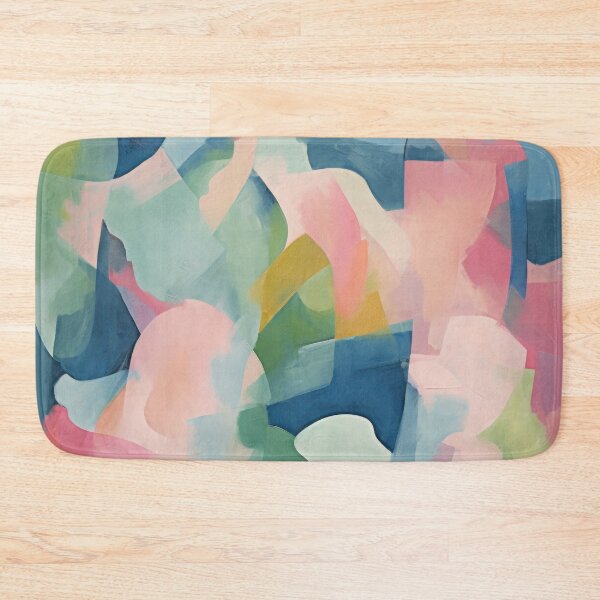 Item preview, Colorful Abstract Painting Pink Blue Navy designed and sold by DreamyDaisy.