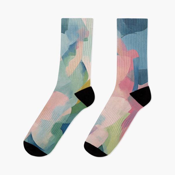 Item preview, Colorful Abstract Painting Pink Blue Navy designed and sold by DreamyDaisy.