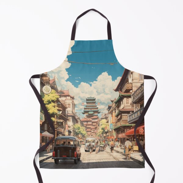 Item preview, Dreamlike landscapes - Ghibli Studio style city view designed and sold by Onigokko.