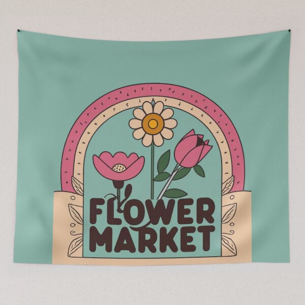 Item preview, Floral Time Experience the Allure of Retro Flower Market designed and sold by Tamas Das.
