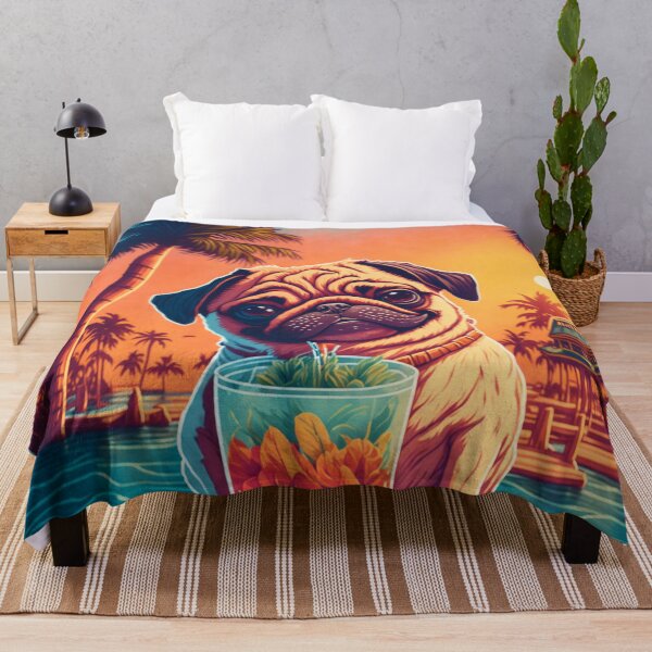 Item preview, Pug in a Tiki Bar 2 LANDSCAPE MODE designed and sold by RedBluffTraders.