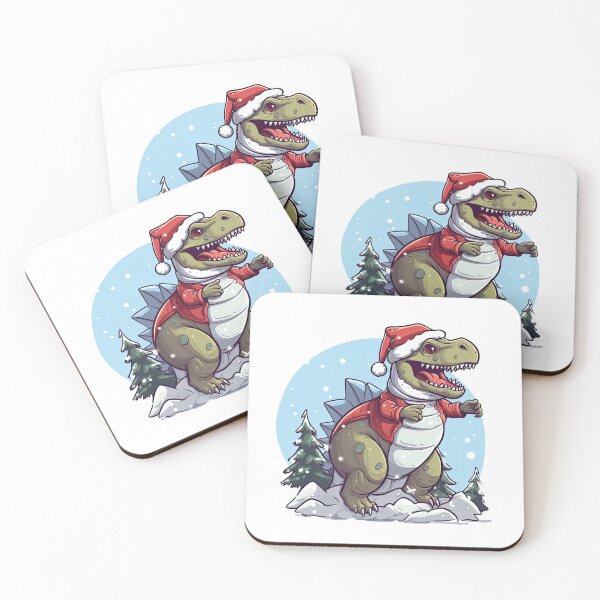 Item preview, Cute Happy T-Rex ready for Christmas  designed and sold by eyestetix.