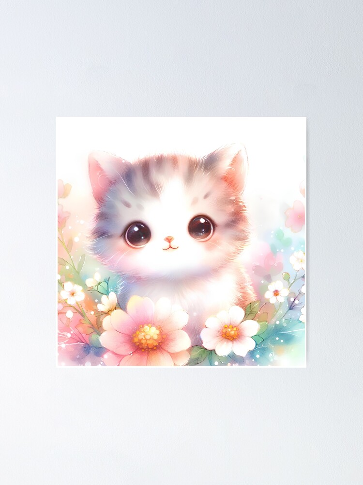 Cat cute Poster for Sale by anusit