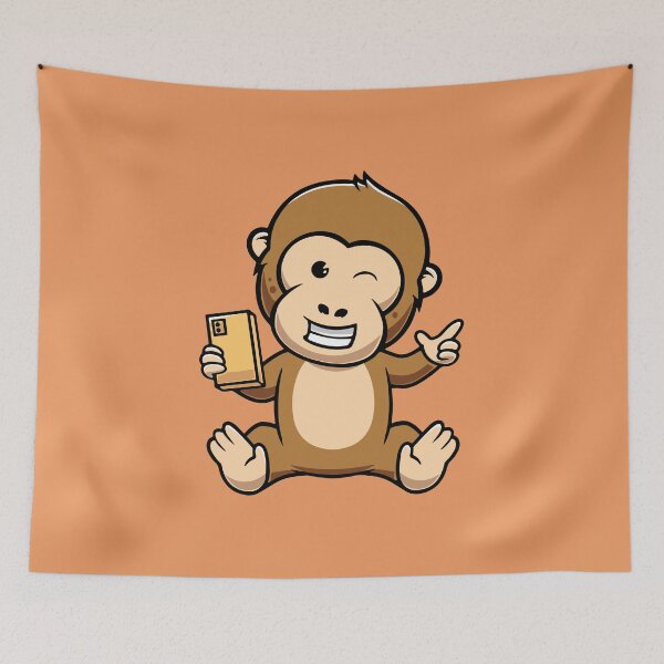 Item preview, Cute monkey Is a content creator cartoon illustration designed and sold by cubbone.