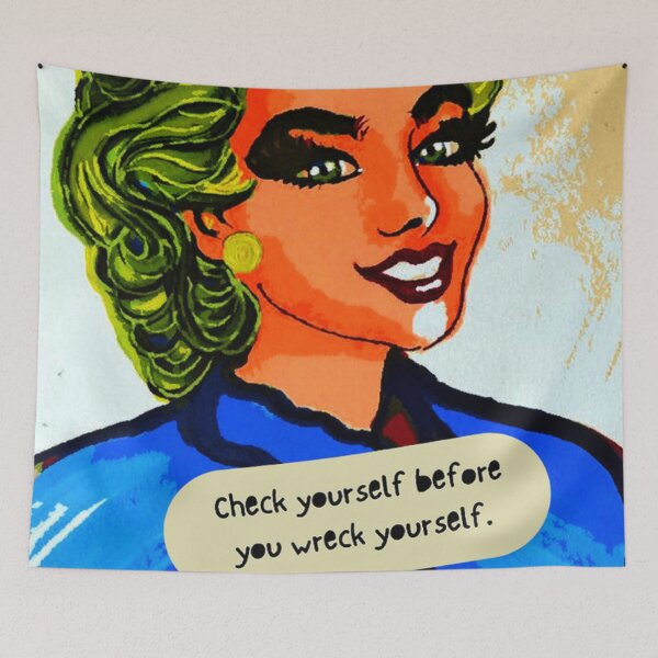 Item preview, Check Yourself Before You Wreck Yourself designed and sold by gleefulme.
