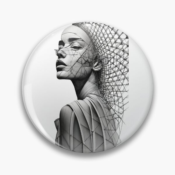 Item preview, A beautiful geometric portrait of a woman designed and sold by Aktio  Design.