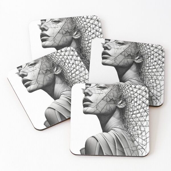 Item preview, A beautiful geometric portrait of a woman designed and sold by Aktio  Design.