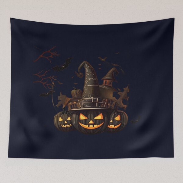 Item preview, Halloween pumpkins with bats designed and sold by JackFreestone.