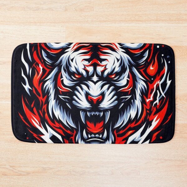 Item preview, Raging Tiger Red and White Flames Design designed and sold by Mark Cannon.