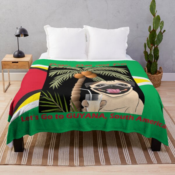 Item preview, Pug in Guyana PORTRAIT MODE designed and sold by RedBluffTraders.