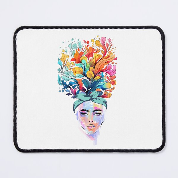 Item preview, Inner Worlds Revealed: Woman and Her Thoughts Watercolor Design designed and sold by mndesignworx.