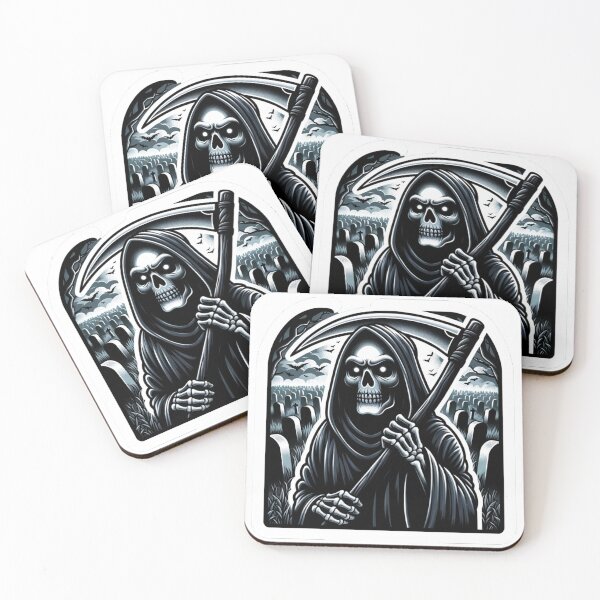 Item preview, Silent Harbinger of Twilight | Spooky Halloween Grim Reaper Sticker designed and sold by TheGraphicsLord.