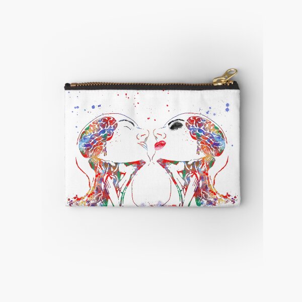 Item preview, Love art, woman and man, face anatomy, brain anatomy, medical art, watercolor brain designed and sold by Rosaliartbook.