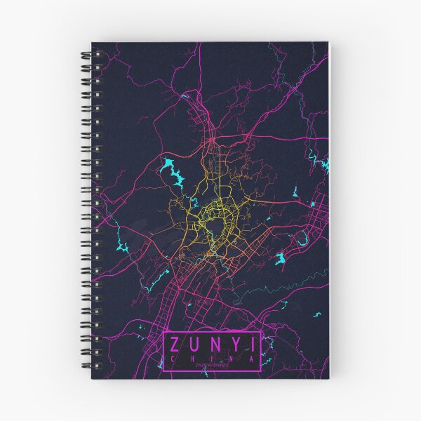 Item preview, Zunyi City Map of Guizhou, China - Neon designed and sold by deMAP.