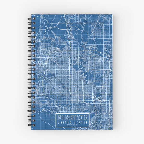 Item preview, Phoenix City Map of Arizona, USA - Blueprint designed and sold by deMAP.