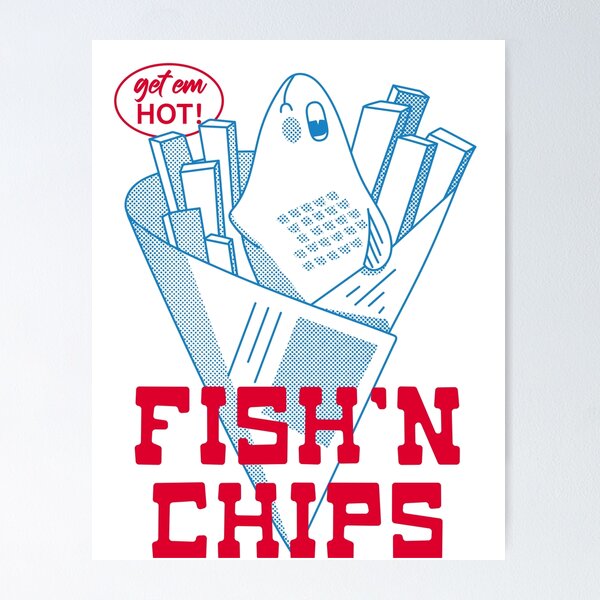 Item preview, Retro Fish and Chips Design - English Food  designed and sold by The-Goods.