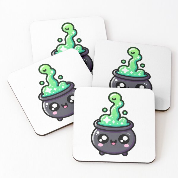 Item preview, Kawaii Bewitching Brew | Adorable Spooky Cauldron Sticker designed and sold by TheGraphicsLord.