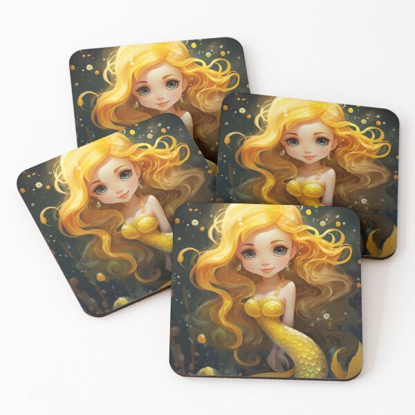 Item preview, A cartoon beautiful mermaid girl  designed and sold by aiphotosart.
