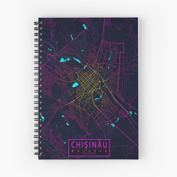 Item preview, Chisinau City Map of Moldova - Neon designed and sold by deMAP.