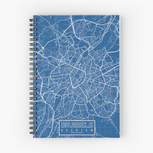 Item preview, Brussels City Map of Belgium - Blueprint designed and sold by deMAP.
