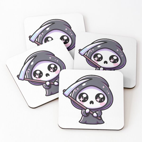 Item preview, Kawaii Twilight Messenger | Adorable Spooky Grim Reaper Sticker designed and sold by TheGraphicsLord.