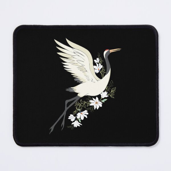 Item preview, crane bird in flight, white crane bird flying, crane bird portrait designed and sold by GreyStanzione1.